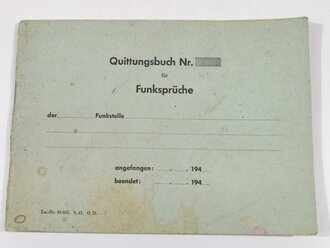 "Quittungsbuch für Funksprüche"...