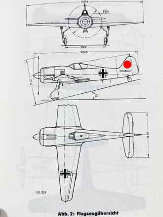 REPRODUKTION "Fw 190 A-5/A-6 Flugzeug Handbuch Teil O" 1943, DIN A5, 32 Seiten, fleckig