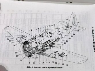 REPRODUKTION "Fw 190 A-5/A-6 Flugzeug Handbuch Teil O" 1943, DIN A5, 32 Seiten, fleckig