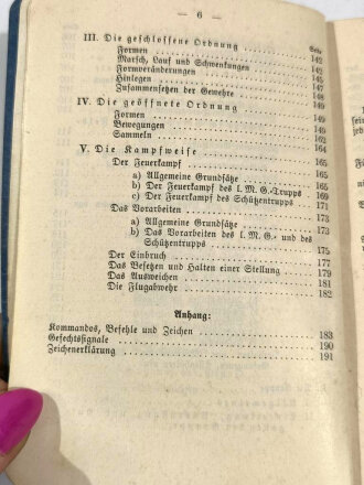 H.Dv.130/2a "Ausbildungsvorschrift für die Infanterie Heft 2 - Die Schützenkompanie Teilk a" 1935, DIN A6, 191 Seiten, gebraucht