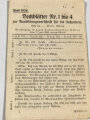 H.Dv.130/2a "Ausbildungsvorschrift für die Infanterie Heft 2 - Die Schützenkompanie Teilk a" 1935, DIN A6, 191 Seiten, gebraucht