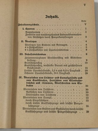 "Pionierdienst aller Waffen - Ergänzungsheft zur H. Dv. 316" 1941, DIN A6, 105 Seiten, gebraucht