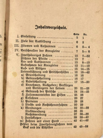 H.Dv.465/3 "Fahrvorschrift Heft 3 Fahren vom Bock vom 29.06.1935", DIN A, 77 Seiten, gebraucht, viele Ergänzungen reingeklebt