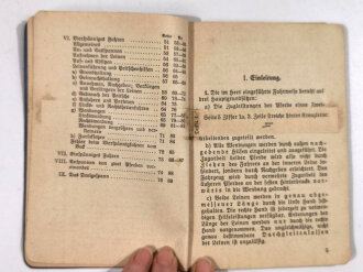 H.Dv.465/3 "Fahrvorschrift Heft 3 Fahren vom Bock vom 29.06.1935", DIN A, 77 Seiten, gebraucht, viele Ergänzungen reingeklebt