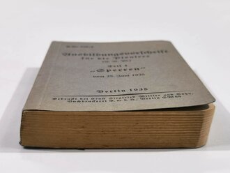 H.Dv.220/4 "Ausbildungsvorschrift für die Pioniere Teil 4 Sperren vom 25. Juli 19354", DIN A, 484 Seiten, gebraucht