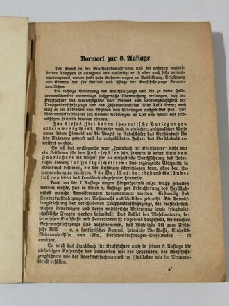 H.Dv.471 M.Dv.Nr. 239 L.Dv.100 "Handbuch für Kraftfahrer" 1941, DIN A5, 351 Seiten, Deckblatt fehlt