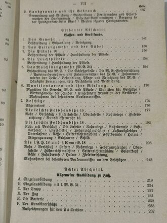 "Der Dienstunterricht im Heer - Ausgabe für den Kanonier (bespannt)", Jahrgang 1939, 319 Seiten, DIN A5, gebraucht, Stockflecken