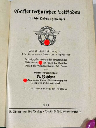 Polizei III.Reich " Waffentechnischer Leitfaden...