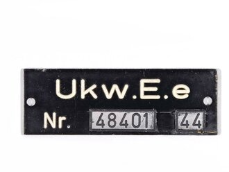 Typenschild Ukw.E.e datiert 1944, Original ?