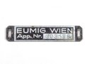 Beschriftung " EUMIG WIEN App.Nr." 12 x 58mm