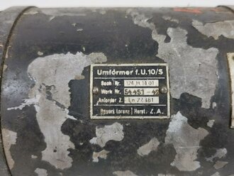 Luftwaffe Umformer U./10/ S, Ln 27381. Originallack, Funktion nicht geprüft