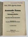 Bayer. Landes-Feuerwehr-Verband E.V."Kommando Auszug zu den Übungsvorschriften", datiert 1930, 47 Seiten, A6