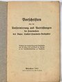 Bayer. Landes-Feuerwehr-Verband E.V."Vorschriften über die Uniformierung und Ausrüstungen der Feuerwehren", datiert 1931, 20 Seiten, A5