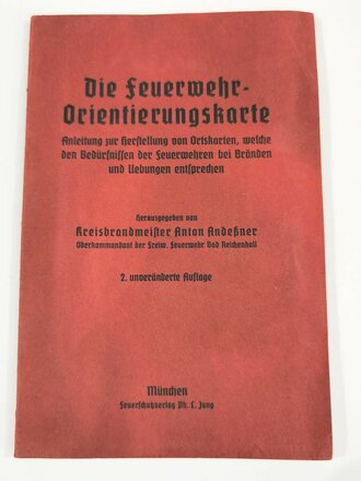 "Die Feuerwehr-Orientierungskarte", 15 Seiten, unter A5, Einband lose