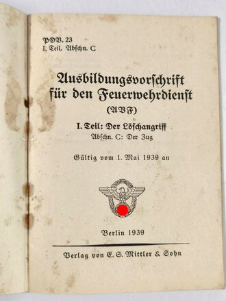 PDV. 23 "Ausbildungsvorschrift für den...