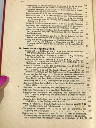 "Sammlung feuerpolizeilicher Vorschriften für Baupolizei und Feuerschau in Bayern", datiert 1929, 187 Seiten, A5, gebaucht