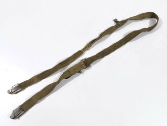 Trageriemen für Feldfernsprecher 33 der Wehrmacht, stark getragenes Stück aus Webmaterial