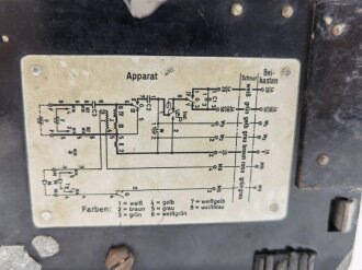 Tischfernsprecher 38  der Wehrmacht. Datiert 1940, Funktion nicht geprüft