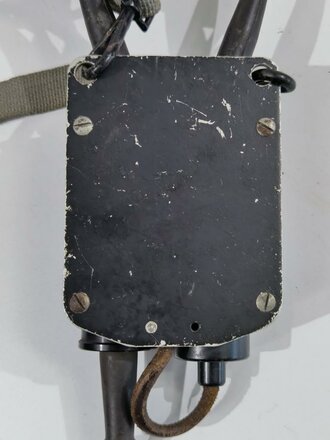 Kriegsmarine Kopffernsprechgarnitur C42a datiert 1944, Eine Gummimuschel fehlt, Funktion nicht geprüft
