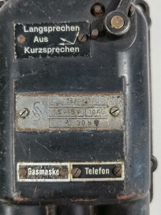 Kriegsmarine Kopffernsprechgarnitur C 39b datiert 1943, gute Restaurationsbasis