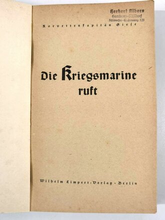 "Die Kriegsmarine ruft", Korvettenkapitän...