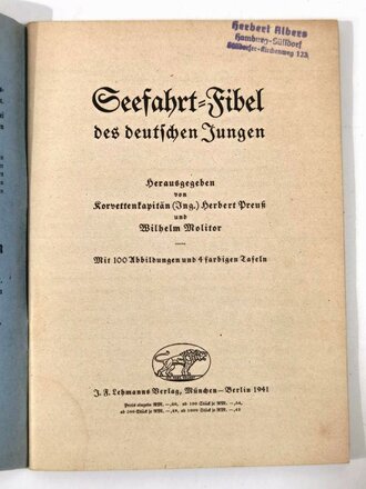 "Seefahrt-Fibel des deutschen Jungen",...