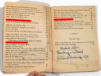 Das neue Soldaten-Liederbuch, Textbuch mit Meldodien 2 stimmig, 80 Seiten, Markierungen und Spuren
