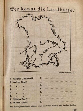 "Junge Heimat", Die Lesestunde der KLV.-Lager, Heft 2, 1942, 64 Seiten