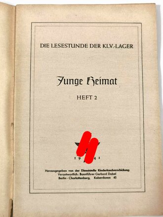 "Junge Heimat", Die Lesestunde der KLV.-Lager,...