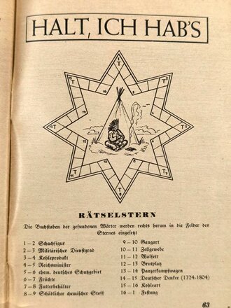 "Junge Heimat", Die Lesestunde der KLV.-Lager, Heft 2, 1941, 64 Seiten