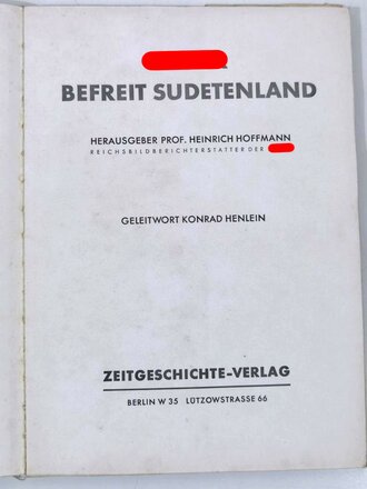 "Hitler befreit Sudetenland", Bildband, Hrsg....
