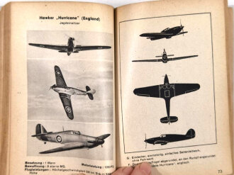 "Deutsche Italienische Englische Kriegsflugzeuge" Bilder Bewaffnung Ansprache Erkennen, zus.gest. unter Mitwirkung des RLM, DIN A6, 127 Seiten
