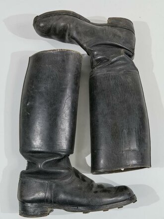 Paar Stiefel für Unteroffiziere der Wehrmacht. Getragenes Paar, Sohlenlänge 28cm