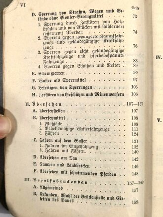 "Pionierdienst aller Waffen", vom 11.2..1935, Nachdruck Berlin 1936, 444 Seiten, DIN A6