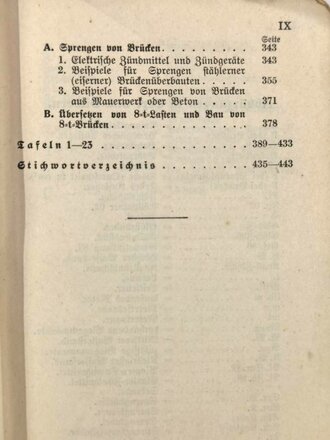 "Pionierdienst aller Waffen", vom 11.2..1935, Nachdruck Berlin 1936, 444 Seiten, DIN A6