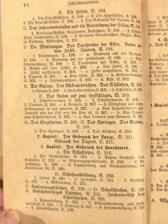  Leitfaden für den Kavalleristen", Ausbildungsjahr 1915/16, 361 Seiten, unter DIN A5