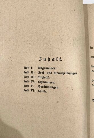 "Vorschrift für Leibesübungen", DVE Nr. 475, Heft 1, Berlin 1921, 84 Seiten, ca. DIN A5