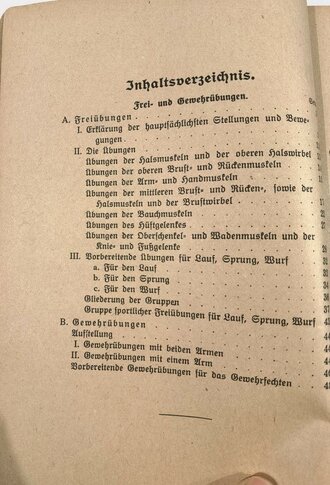 "Vorschrift für Leibesübungen", DVE Nr. 475, Heft 1, Berlin 1921, 84 Seiten, ca. DIN A5