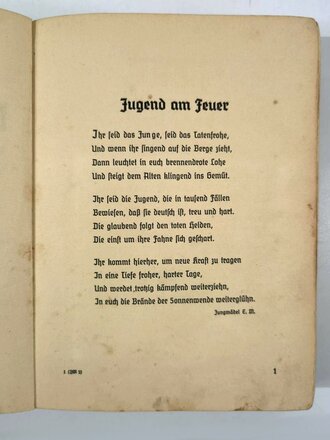 "Jungmädelleben", Trude Höing, Ein Jahrbuch für 8-14 jährige Mädel, 2. Band, Leipzig,159 Seiten, Bindung löst sich teilweise