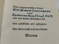 Adolf Hitler " Mein Kampf" Hochzeitsausgabe der Stadt Worms von 1941 in gutem Zustand