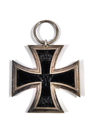 Eisernes Kreuz 2.Klasse 1914, mit Band im Präsentationsetui.  das Kreuz in sehr gutem Zustand im Bandring "G" für Godet Berlin gestempelt