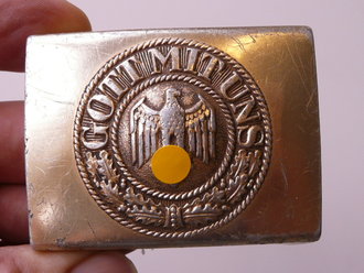 Koppelschloss Kriegsmarine, Aluminium, gold eloxiert