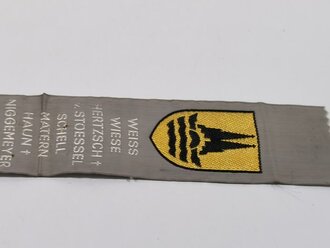 Gewebtes Band mit Namen von Ritterkreuzträgern, 4,5 x 25cm