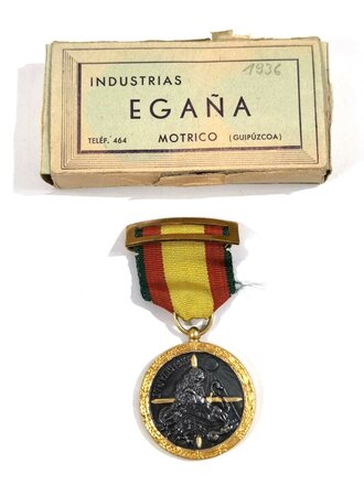 Spanien Erinnerungsmedaille an den Bürgerkrieg 1936-39, mit Umverpackung