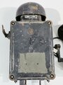 Festungsfernsprecher 38 mit Handapparat datiert 1941. Überlackiert