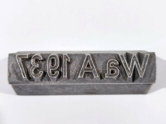 Metallstempel "WaA 1937" Breite 7cm