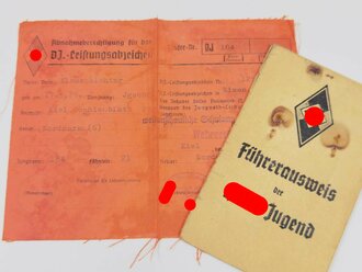 Hitler Jugend Führerausweis eines Angehörigen...