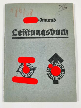 Leistungsbuch Hitler Jugend für einen Angehörigen aus Minden, eingetragenes DJ Leistungsabzeichen