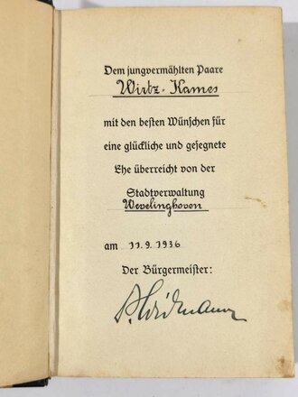 Adolf Hitler "Mein Kampf" Hochzeitsausgabe der...