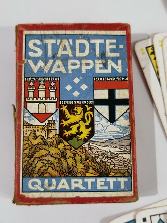 "Städte Wappen" Quartett, bespielt, komplett